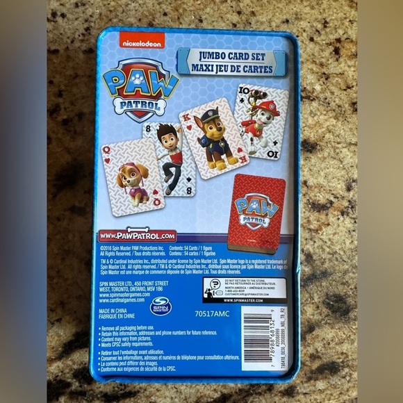 🌻 4/$25 Paw Patrol Jumbo Card Play Set - Picture 2 of 3